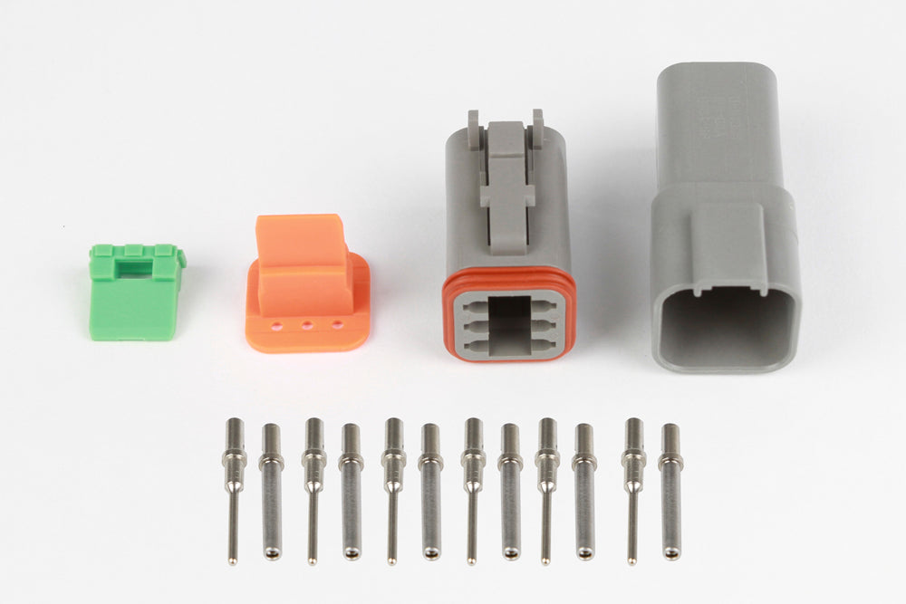 Haltech Matching Set of Deutsch DT-6 Connectors 13 Amp Plug & Pins