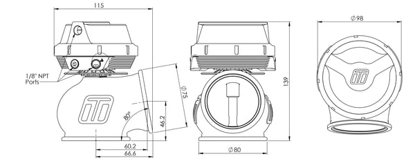 GenV PowerGate60 14psi External Wastegate (Sleeper)