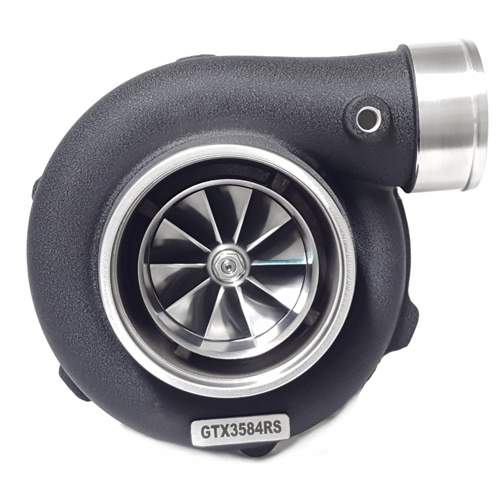 Turbocharger, Gen2 GTX3584RS, Black Coated, T04E frame w/ 4" in/2.5" out, 1.21 A/R Vband Turbine Hsg GRT-TBO-K63